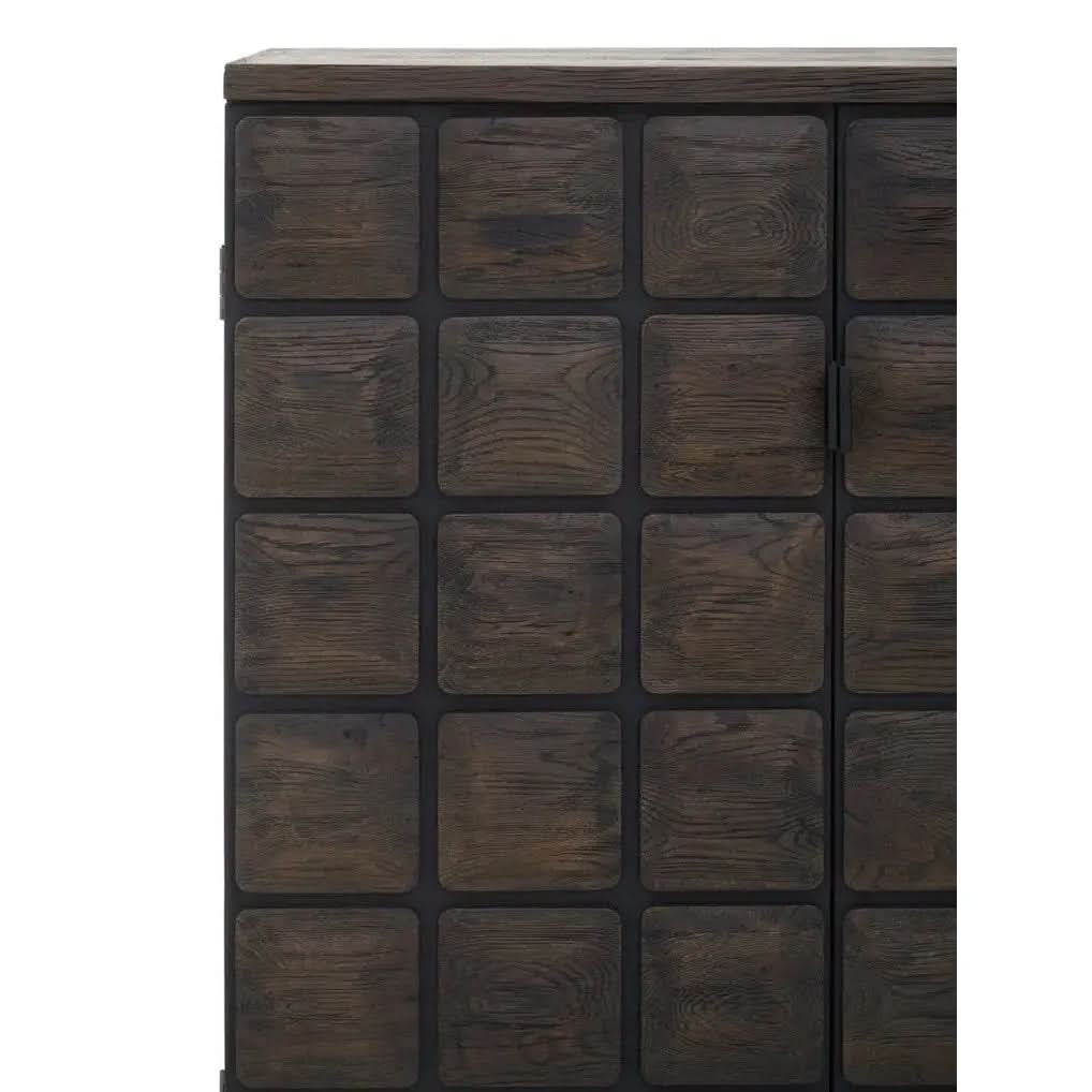 Lavia Recycled Dark Oak Cabinet   Nicholas John Interiors