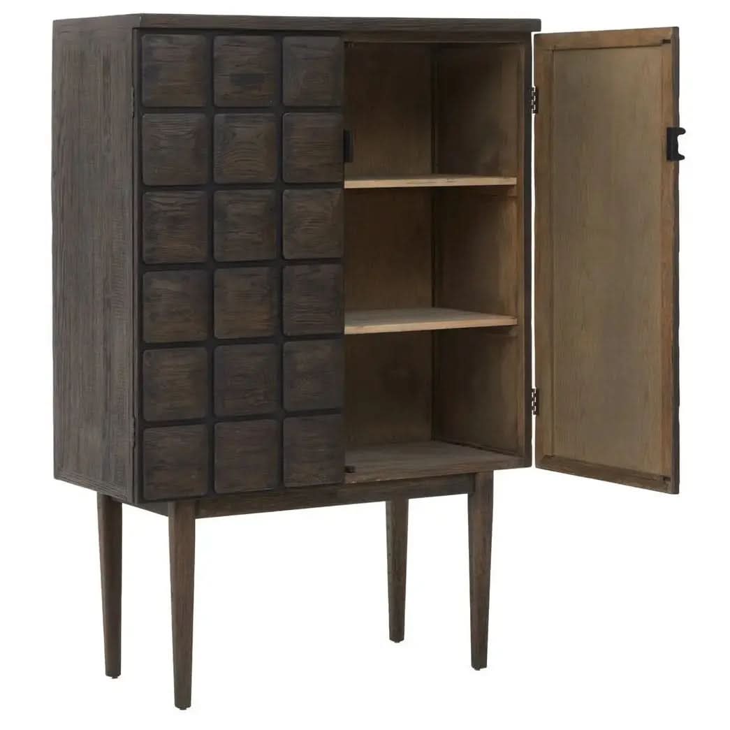 Lavia Recycled Dark Oak Cabinet   Nicholas John Interiors