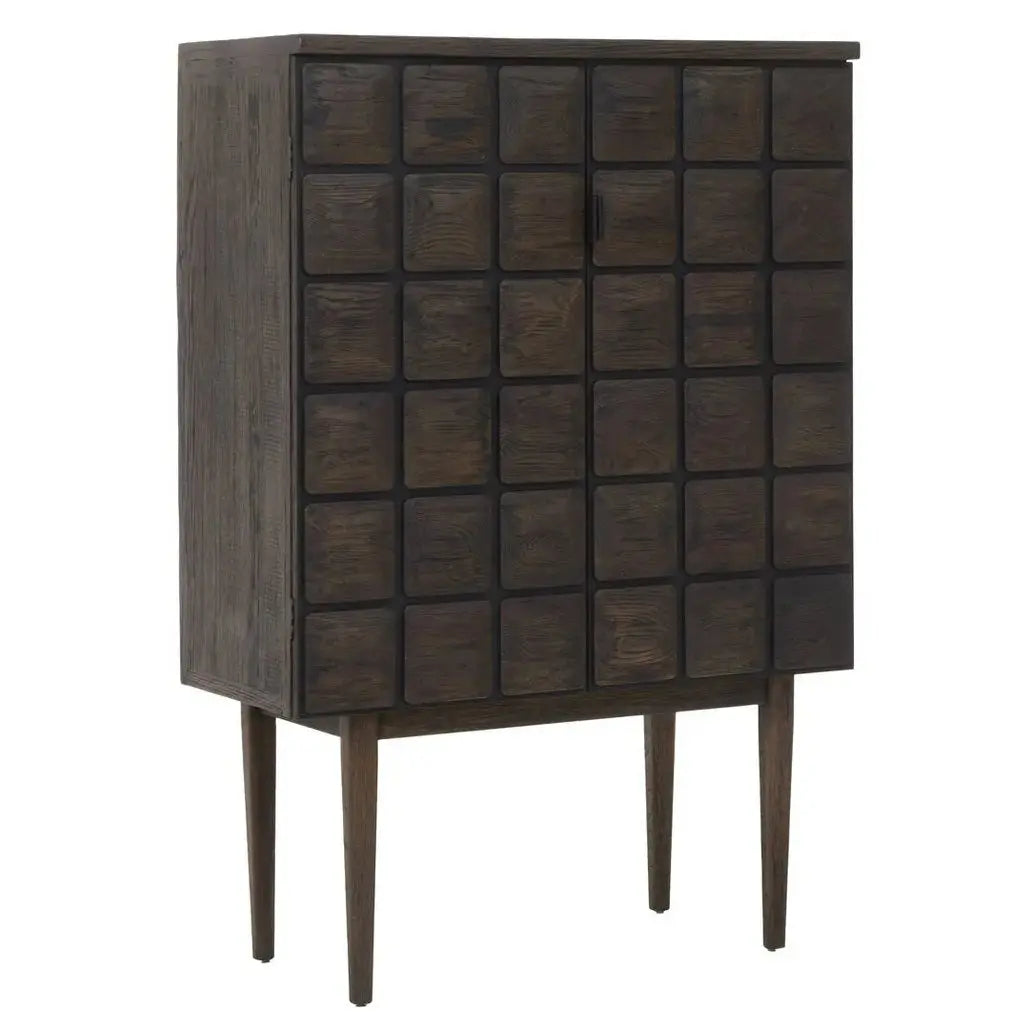 Lavia Recycled Dark Oak Cabinet   Nicholas John Interiors