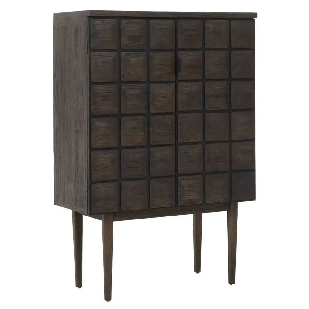 Lavia Recycled Dark Oak Cabinet   Nicholas John Interiors