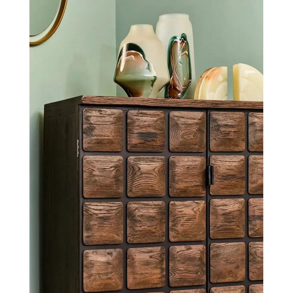 Lavia Recycled Dark Oak Cabinet   Nicholas John Interiors