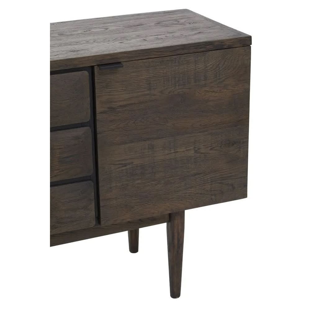Lavia Recycled Dark Oak Sideboard   Nicholas John Interiors