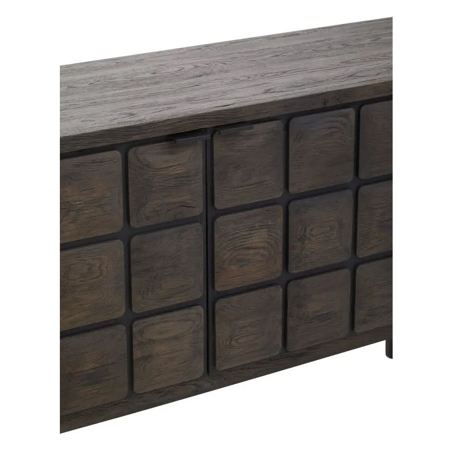 Lavia Recycled Dark Oak Sideboard   Nicholas John Interiors