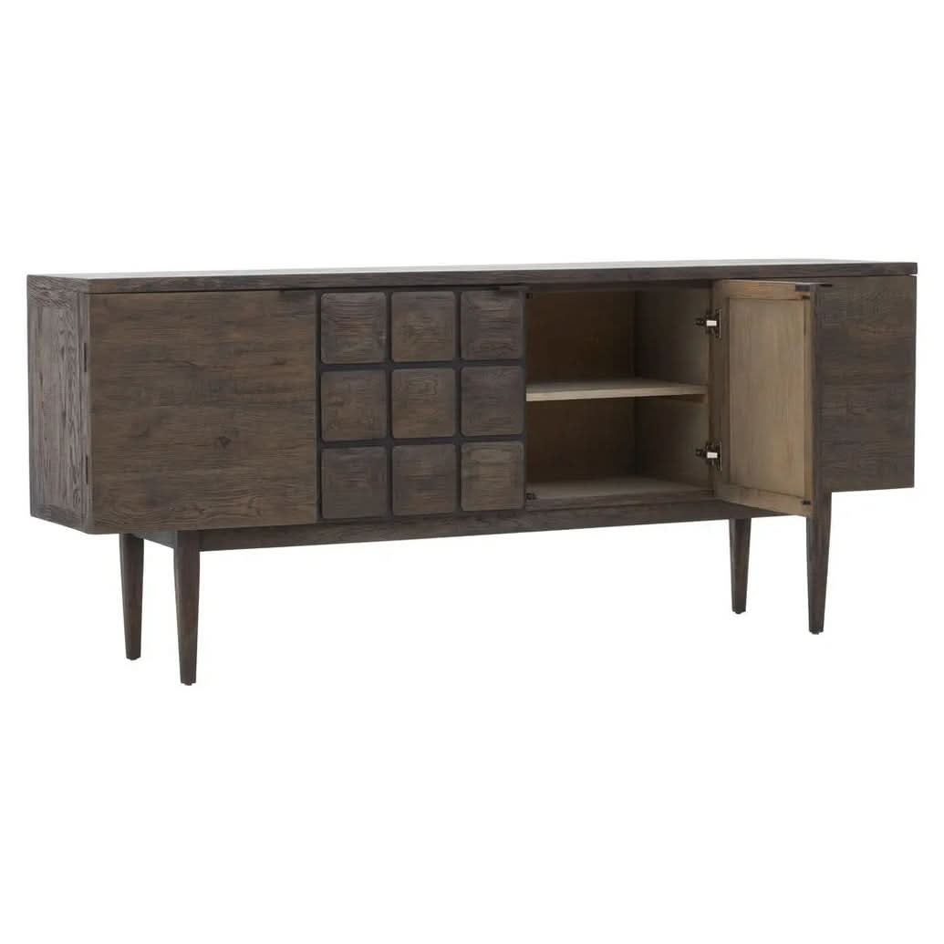 Lavia Recycled Dark Oak Sideboard   Nicholas John Interiors