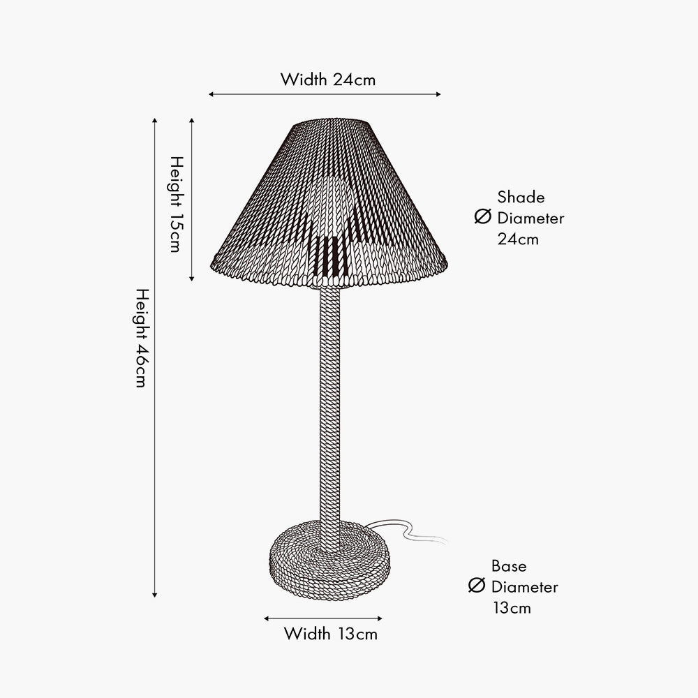 Leif Jute Rope Table Lamp  Nicholas John Interiors
