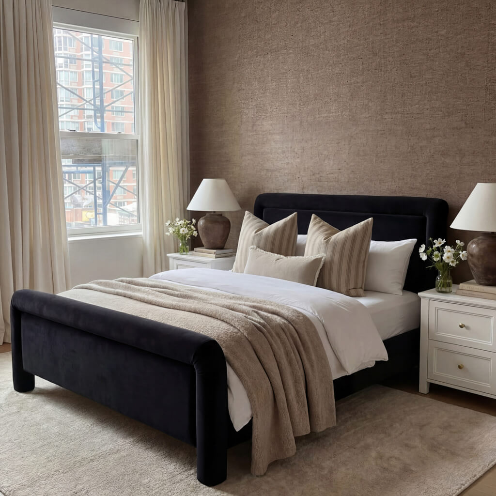 Ashford & Grey Leonnie Black Bed