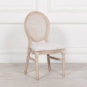 Light Wooden Louis Upholstered Dining Chair   Nicholas John Interiors