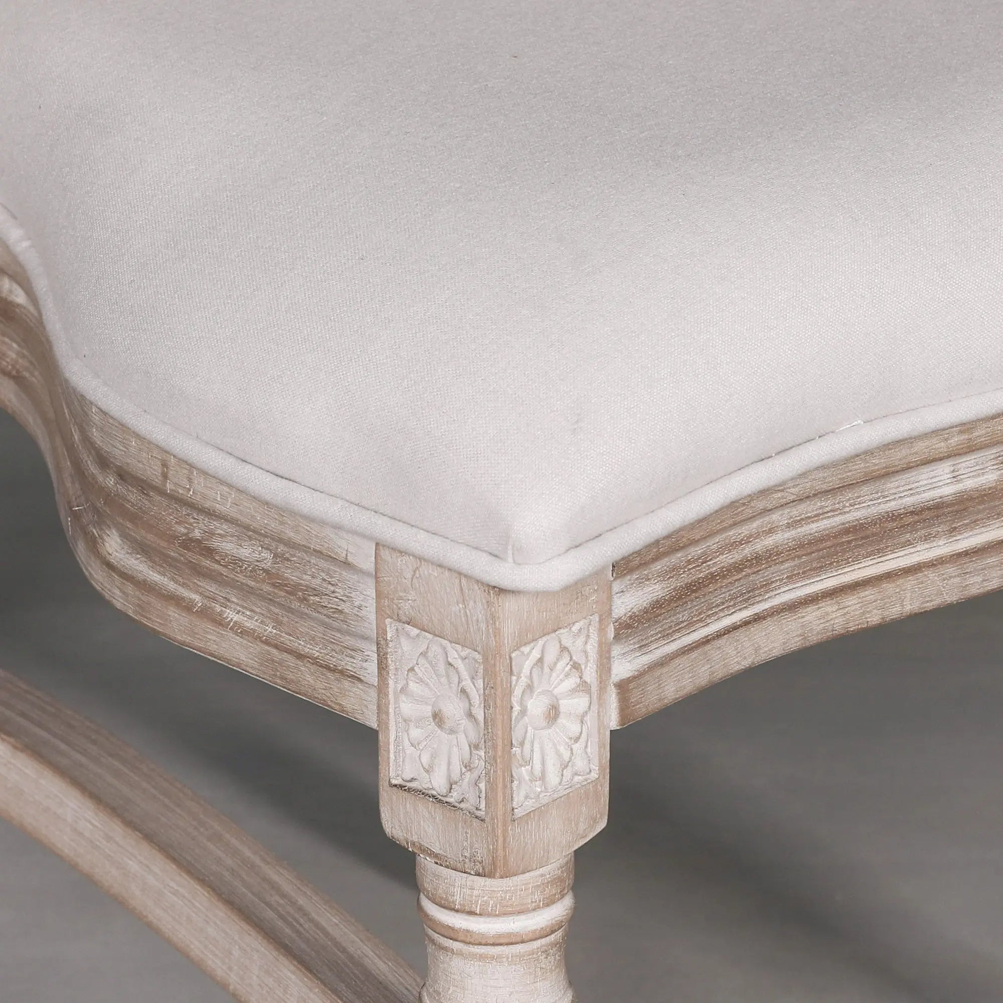 Light Wooden Louis Upholstered Dining Chair   Nicholas John Interiors