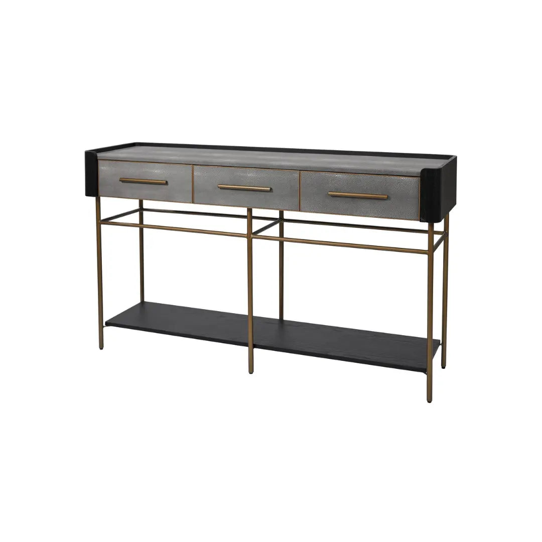 Limoges Faux Shagreen Console Table by Mindy Brownes Consoles & Sideboards