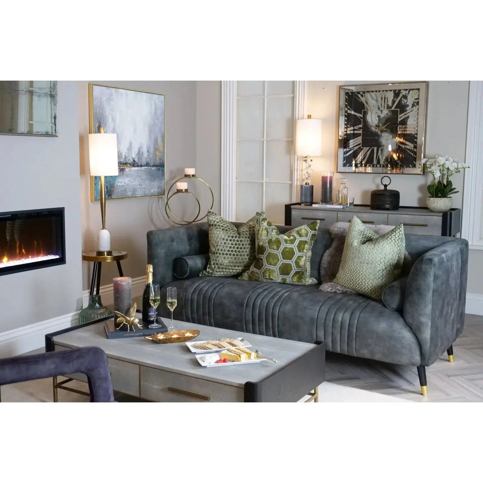 Limoges Faux Shagreen Console Table by Mindy Brownes Consoles & Sideboards