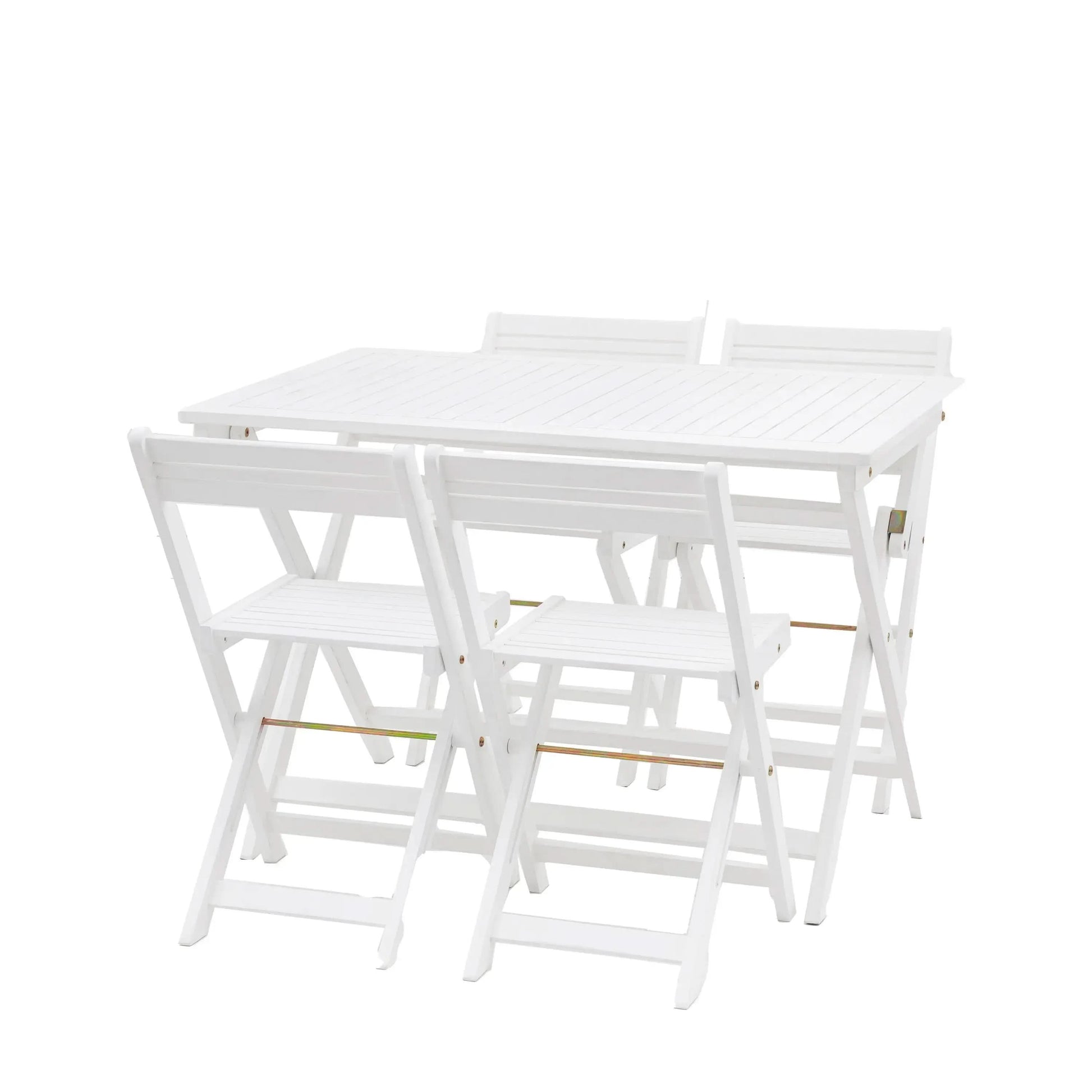 Lindora White Folding Dining Set   Nicholas John Interiors