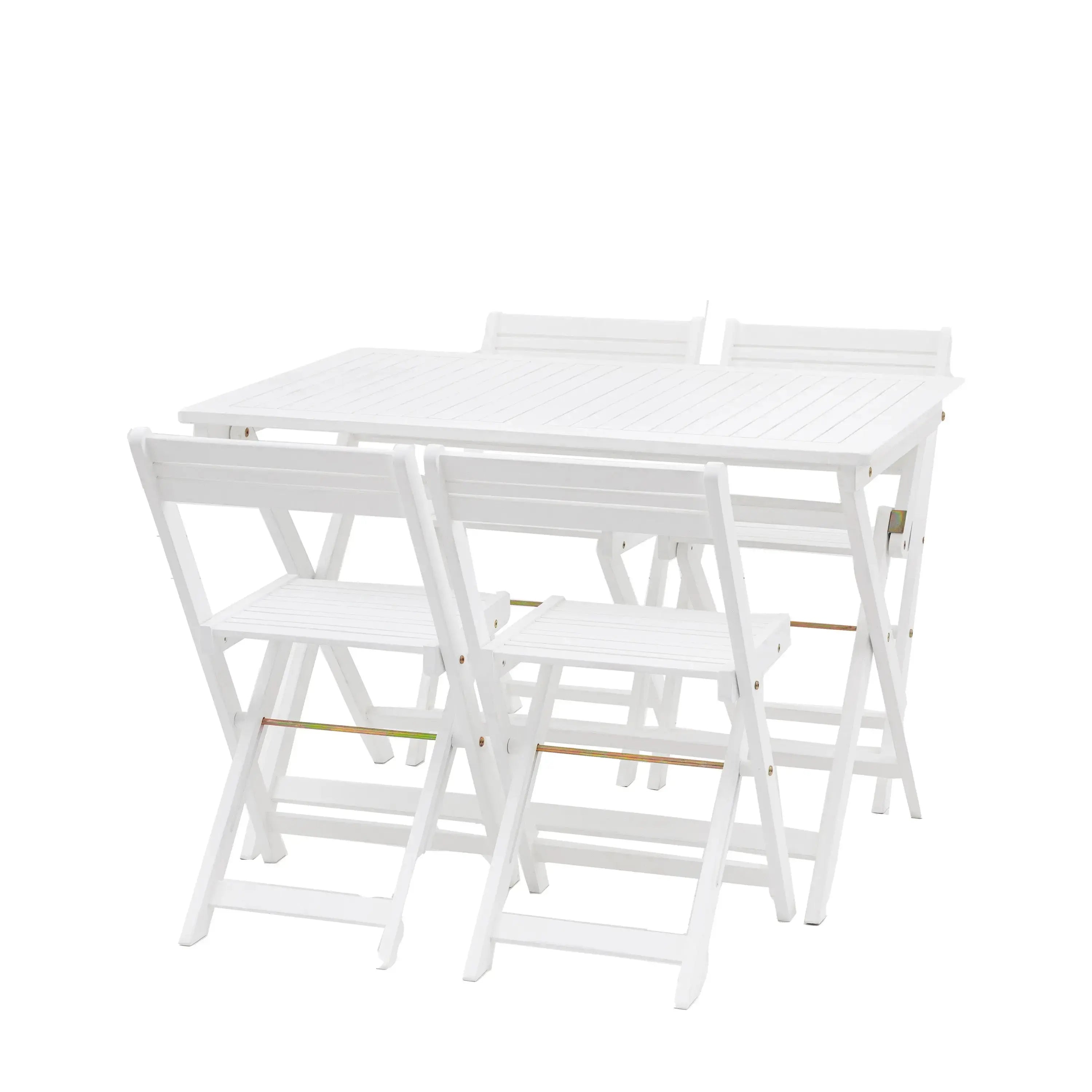 Lindora White Folding Dining Set   Nicholas John Interiors