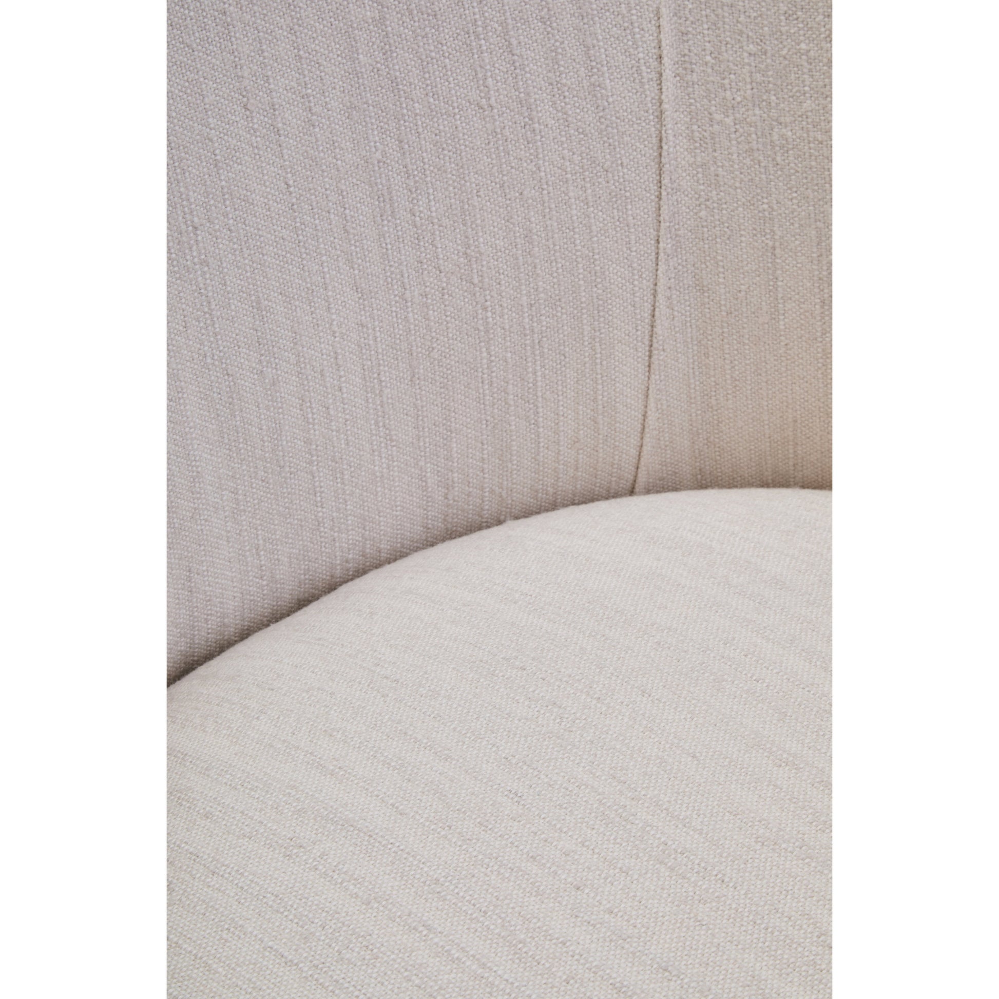 Lior Ivory Linen Curved Chair  Nicholas John Interiors