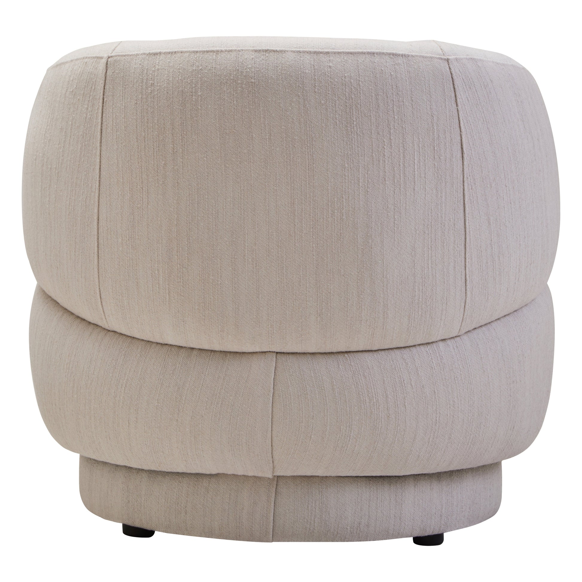 Lior Ivory Linen Curved Chair  Nicholas John Interiors