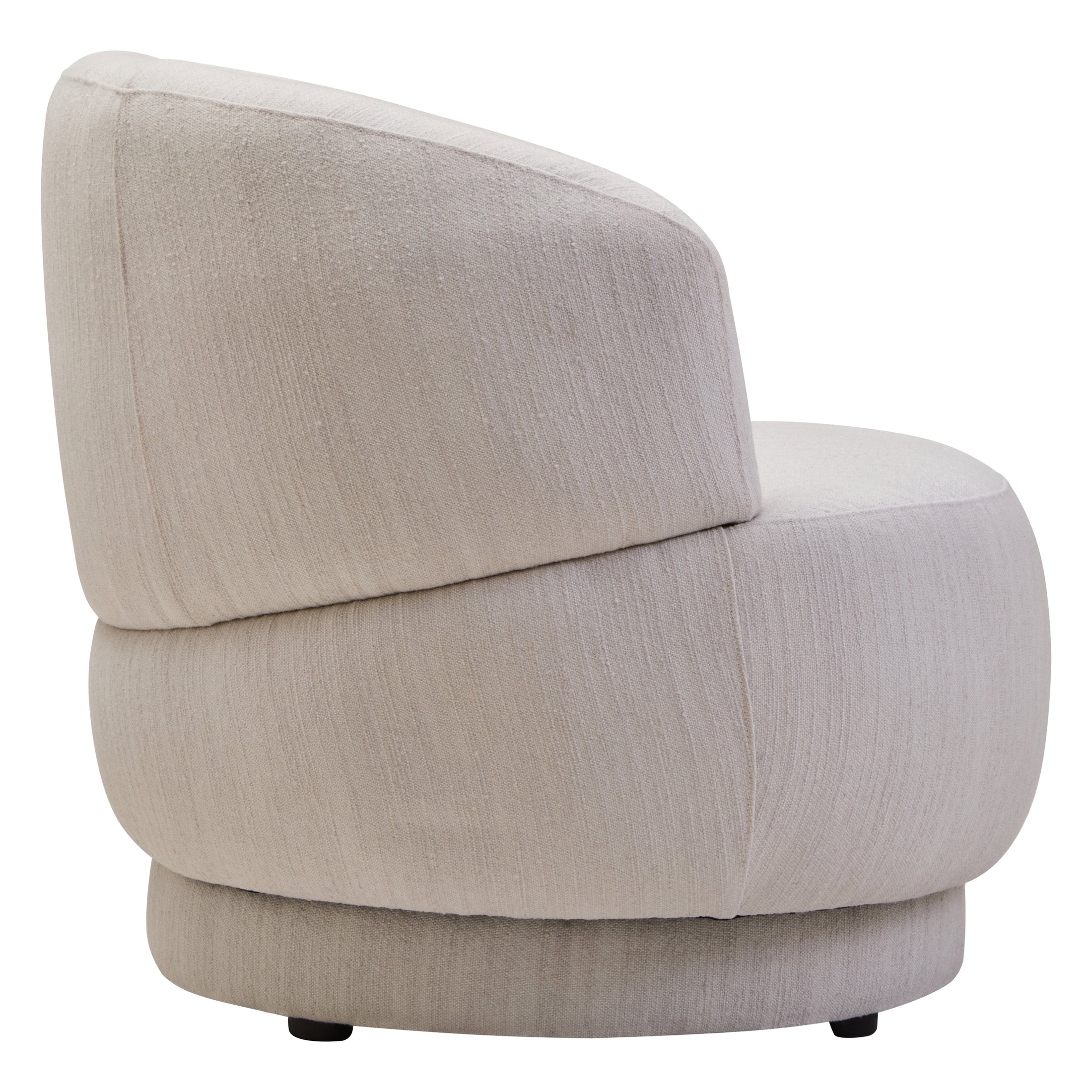 Lior Ivory Linen Curved Chair  Nicholas John Interiors