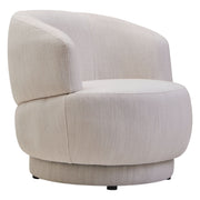 Lior Ivory Linen Curved Chair  Nicholas John Interiors