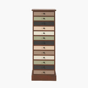 Loft Sage Multicoloured Pine Wood 13 Drawer Unit   Nicholas John Interiors