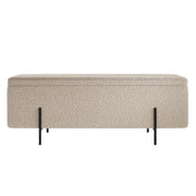 Ashford & Grey Lola Buff Storage Ottoman Buff