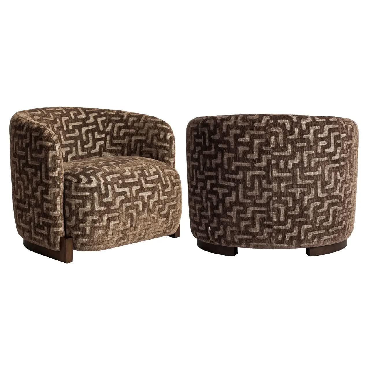 Richmond Interiors Hannah Brown Labyrinth Lounge Chair   Nicholas John Interiors