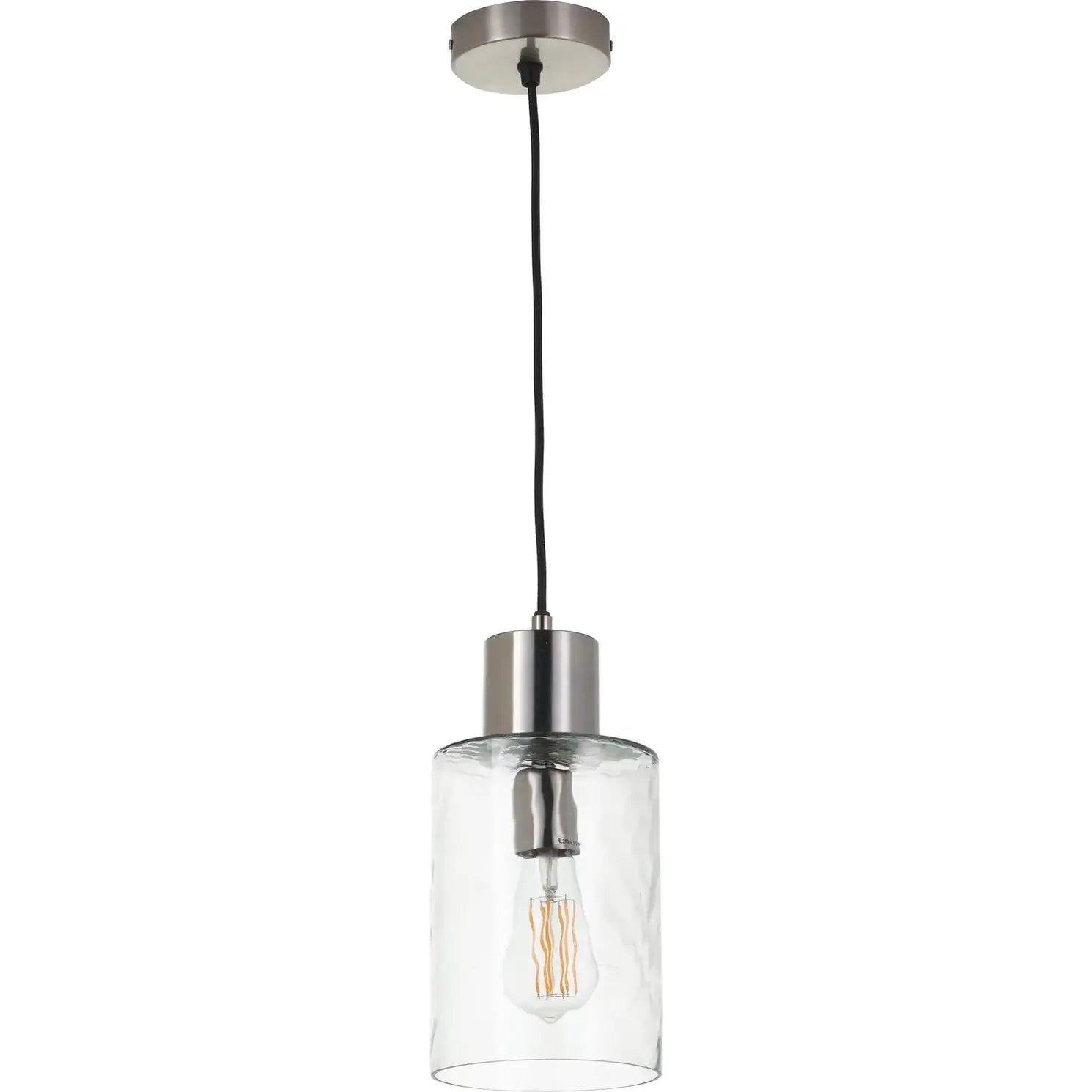 Loxley Ripple Effect Clear Glass Pendant   Nicholas John Interiors