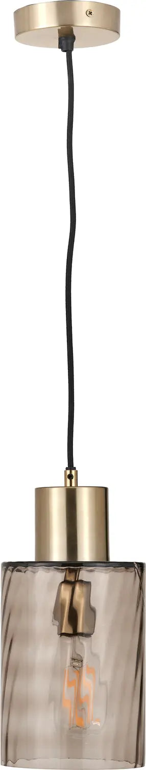 Loxley Ripple Effect Light Brown Glass Pendant   Nicholas John Interiors