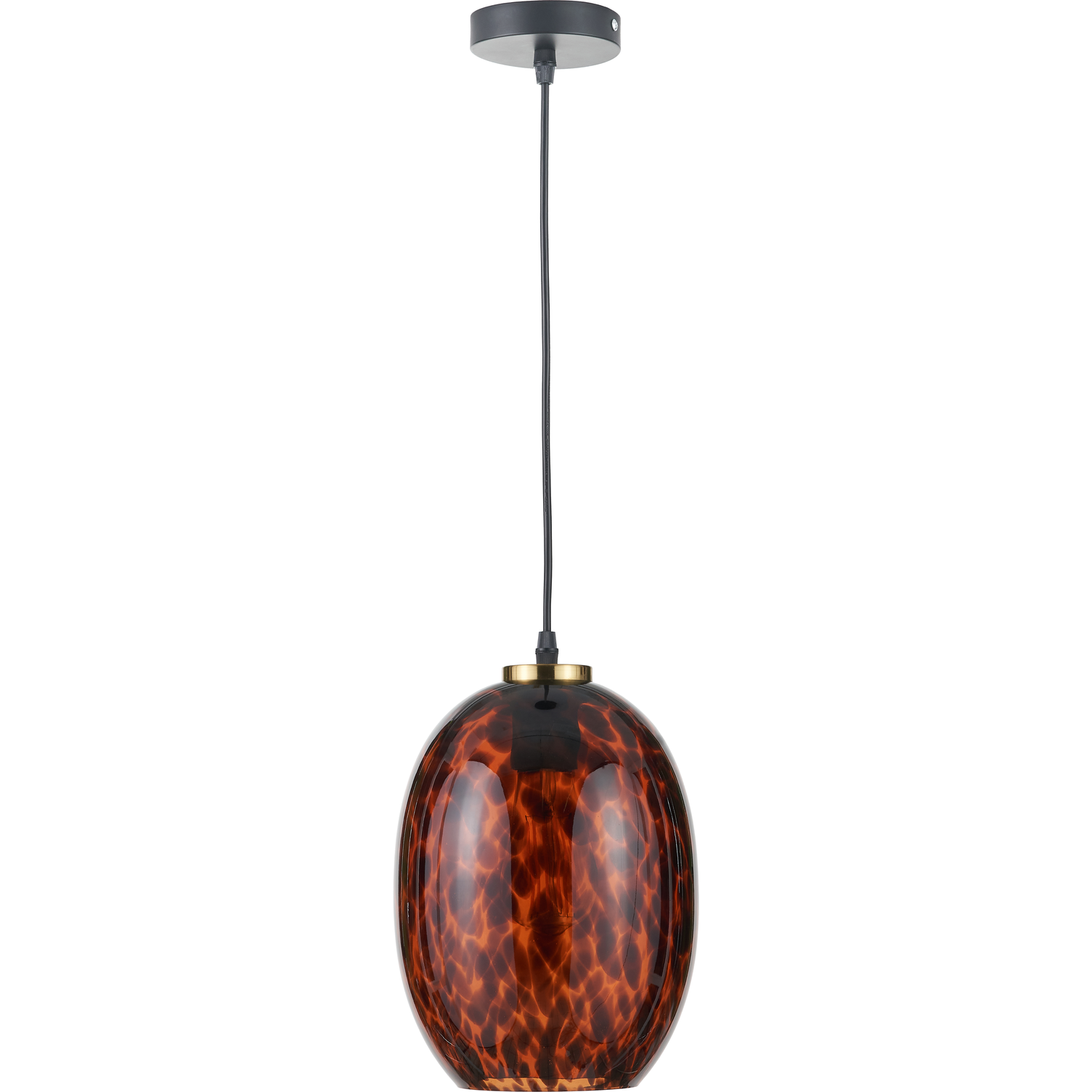 Lucien Tortoiseshell Egg Glass Pendant  Nicholas John Interiors