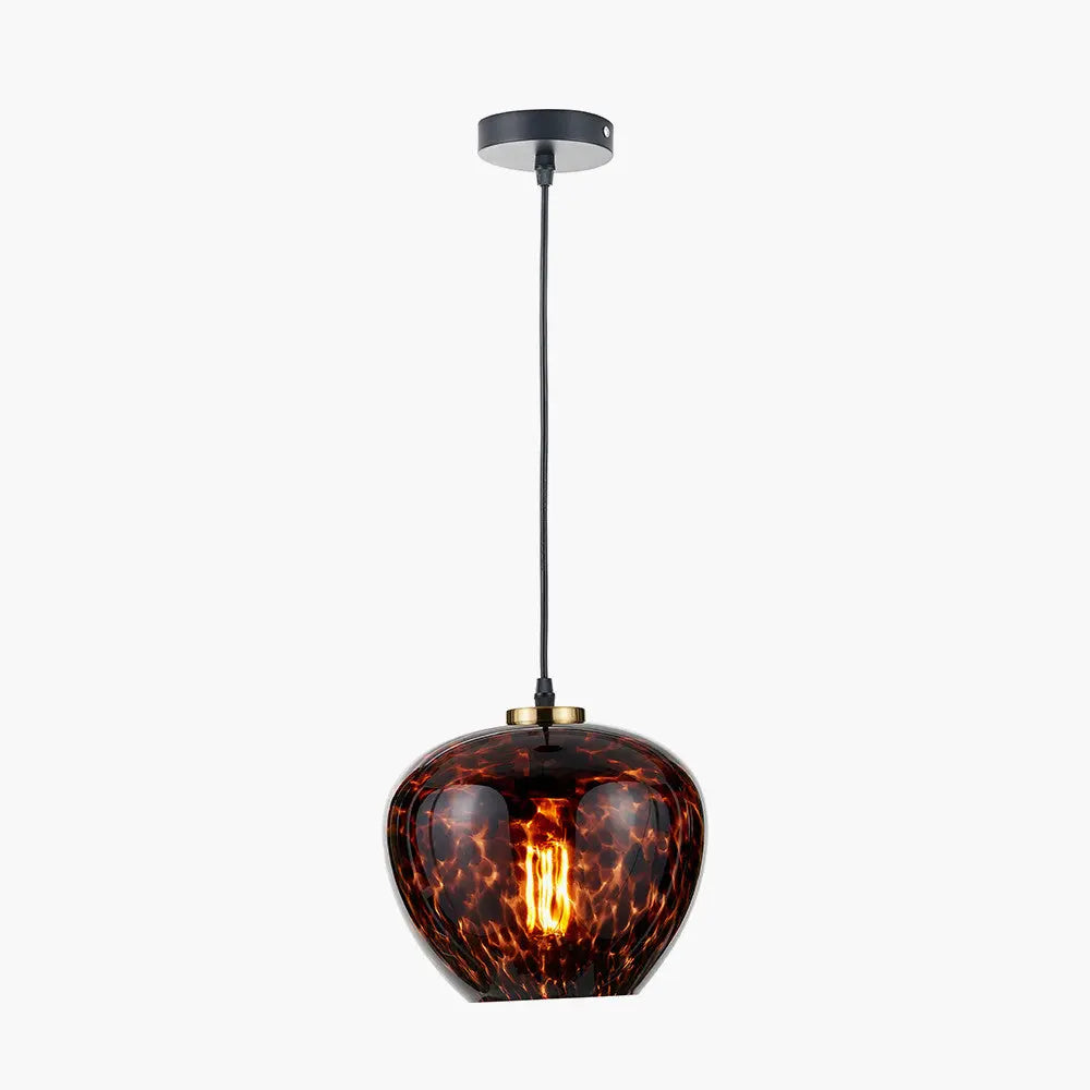Lucien Tortoiseshell Glass Pendant  Nicholas John Interiors