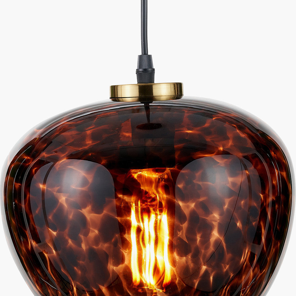 Lucien Tortoiseshell Glass Pendant  Nicholas John Interiors