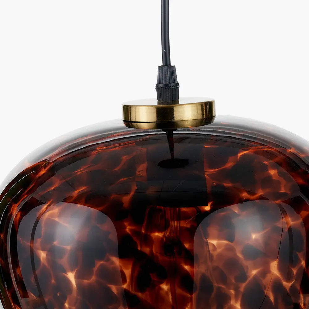 Lucien Tortoiseshell Glass Pendant  Nicholas John Interiors