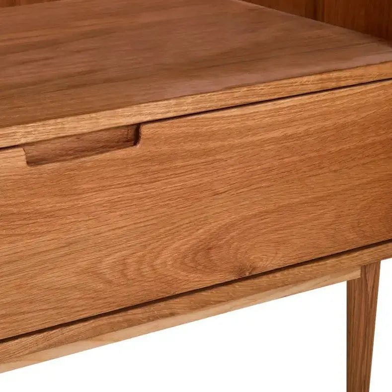 Lynor 2 Door Natural Rattan And Oak Wardrobe   Nicholas John Interiors