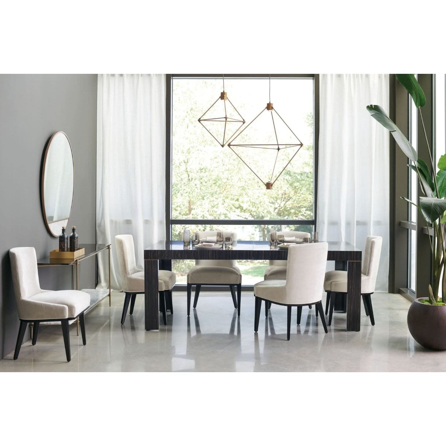Caracole Edge Extending Dining Table - 203-260cm   Nicholas John Interiors