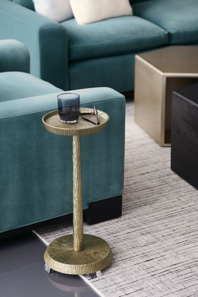 Caracole ReMix Metal Spot Table   Nicholas John Interiors