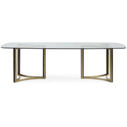 Caracole ReMix Double Pedestal Glass Top Table - 269cm   Nicholas John Interiors