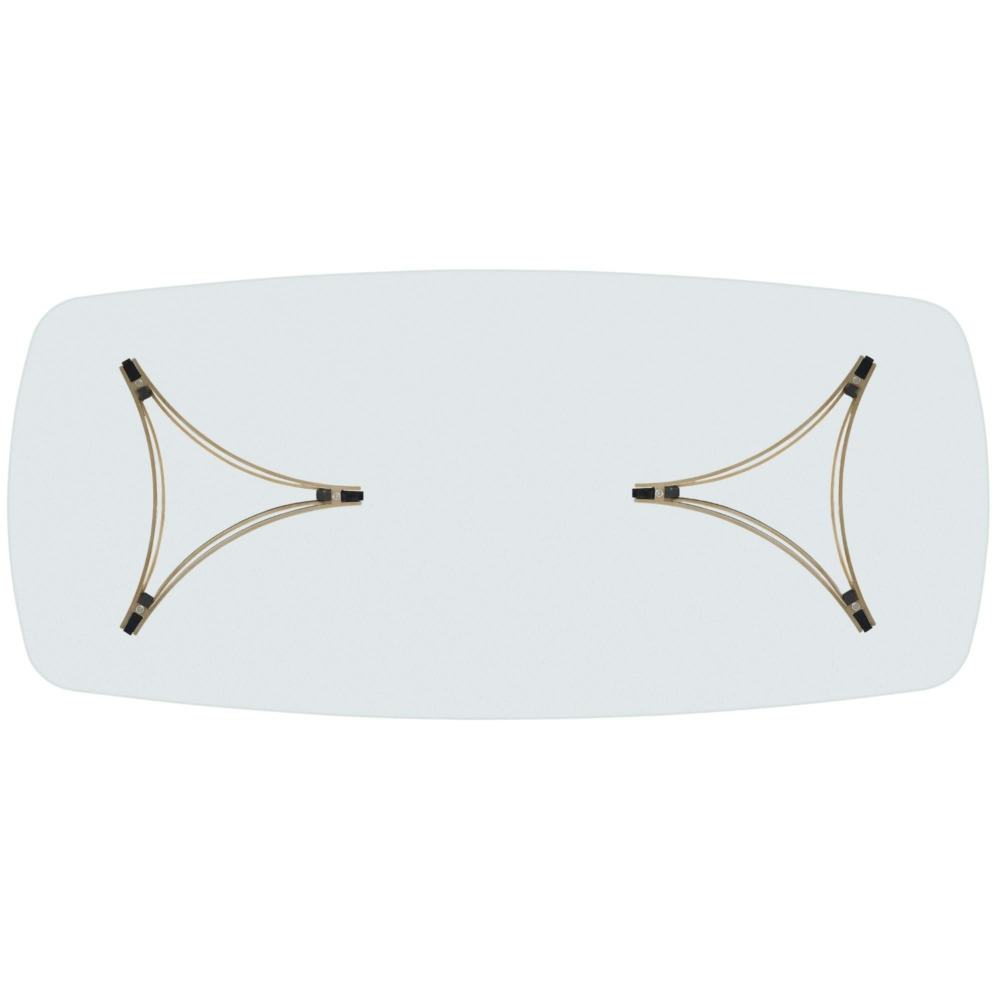 Caracole ReMix Double Pedestal Glass Top Table - 269cm   Nicholas John Interiors