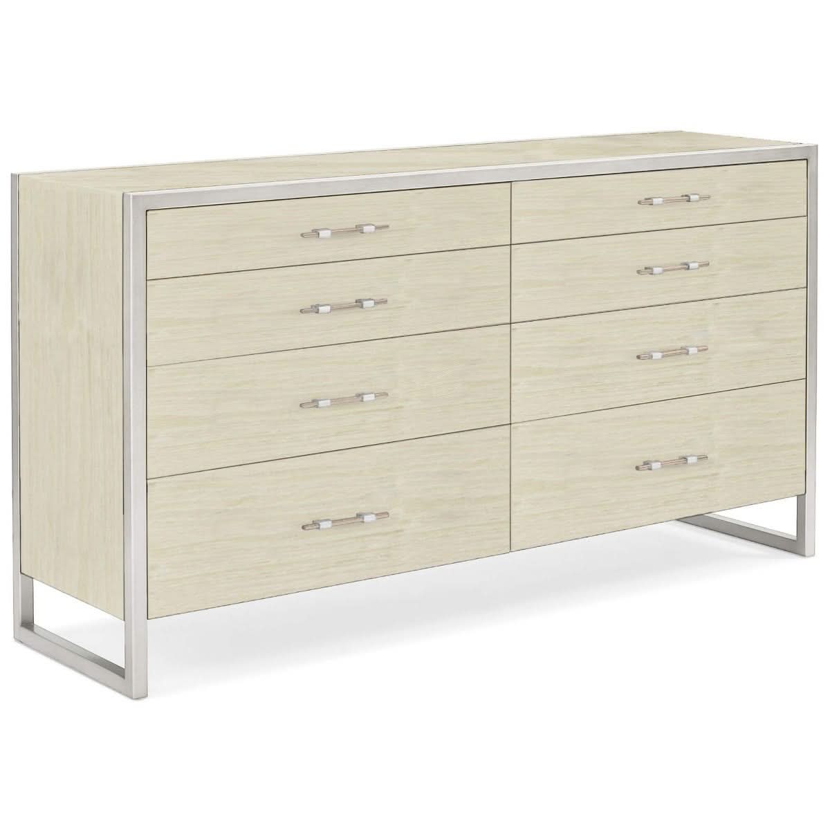 Caracole ReMix Double Dresser in Pearl   Nicholas John Interiors
