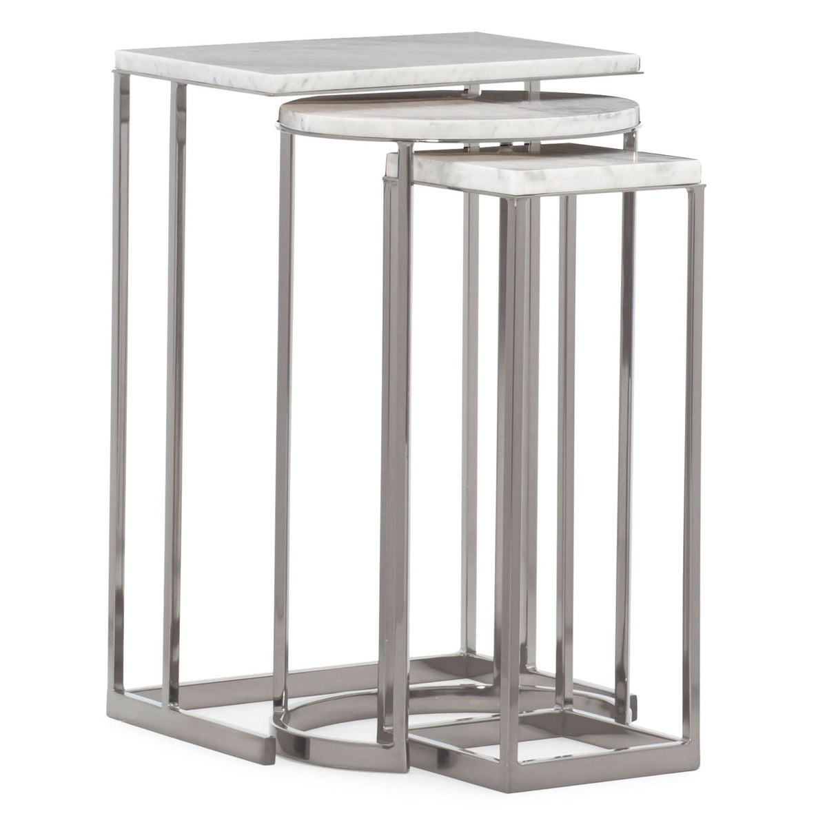 Caracole Exposition Nesting End Tables   Nicholas John Interiors