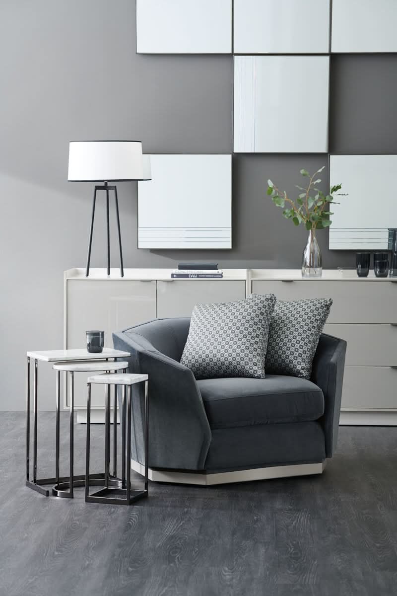 Caracole Repetition Square Mirror in London Fog   Nicholas John Interiors
