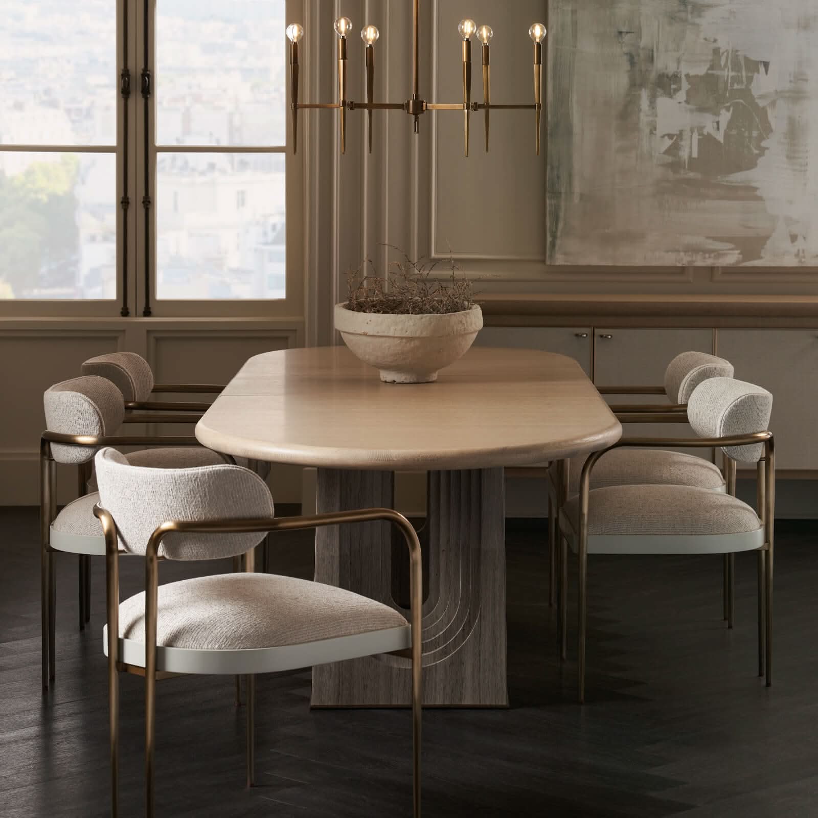 Caracole Emphasis Extending Dining Table - 239-305cm   Nicholas John Interiors
