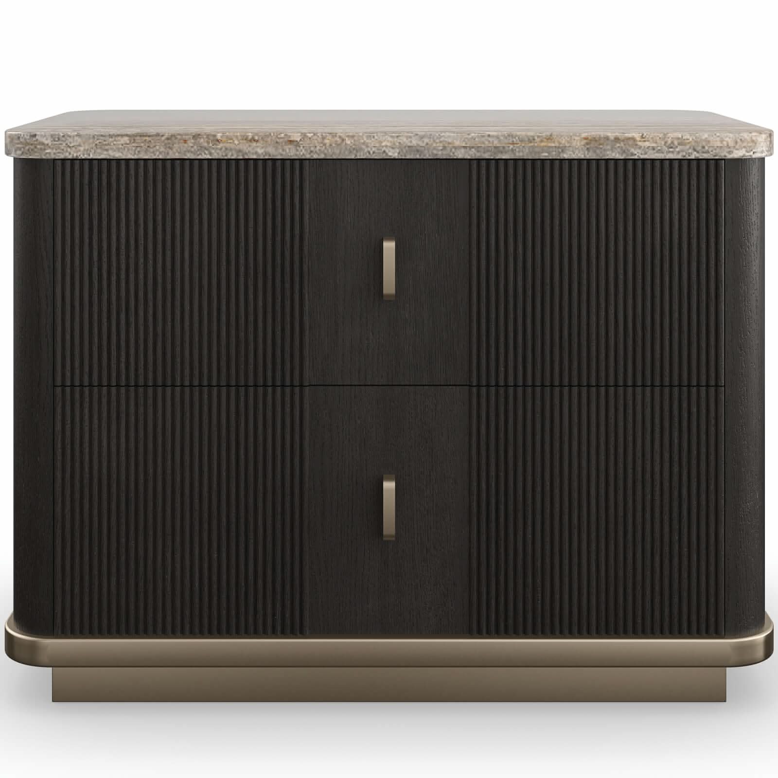 Caracole Rhythm Bedside Table in Black   Nicholas John Interiors
