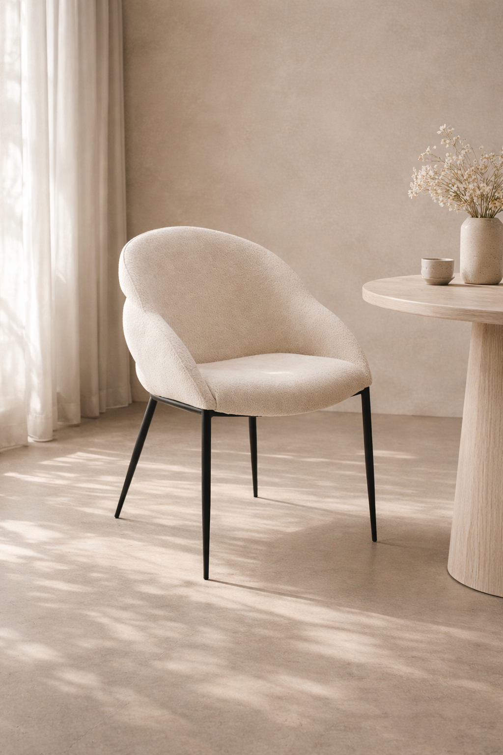 Mayer Dining Chair - Embley Cream   Nicholas John Interiors