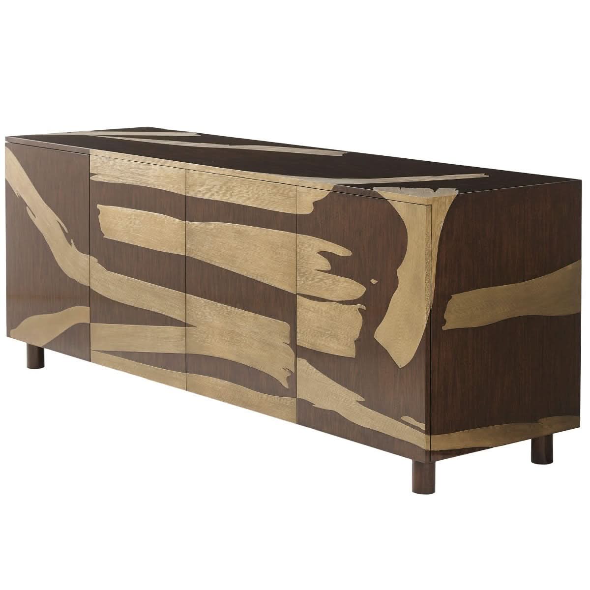Theodore Alexander Washi Cabinet High Gloss Pinyon   Nicholas John Interiors