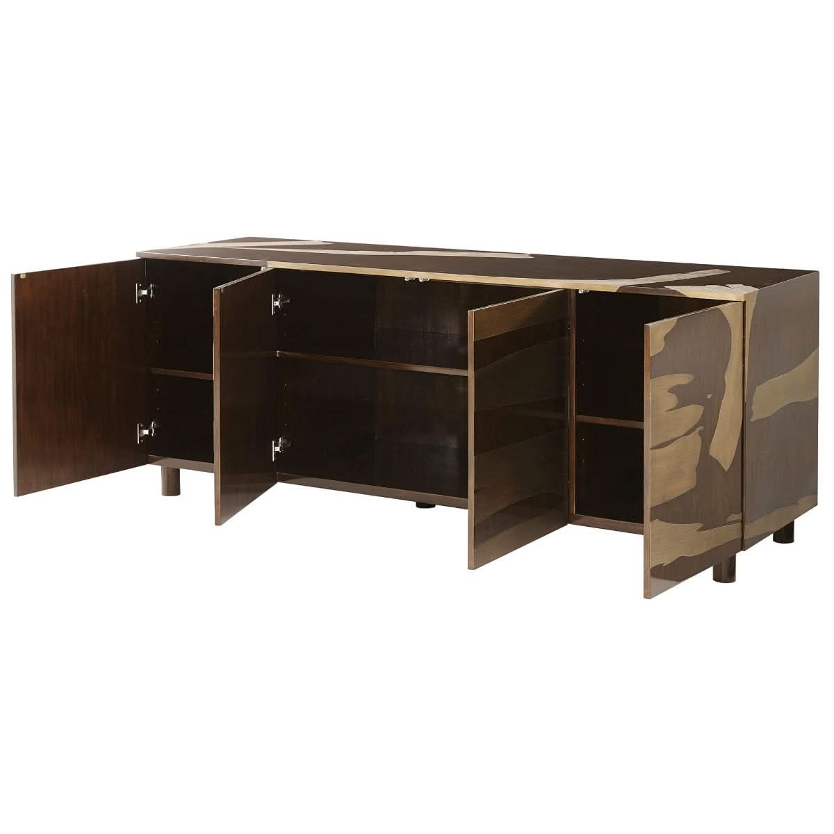 Theodore Alexander Washi Cabinet High Gloss Pinyon   Nicholas John Interiors