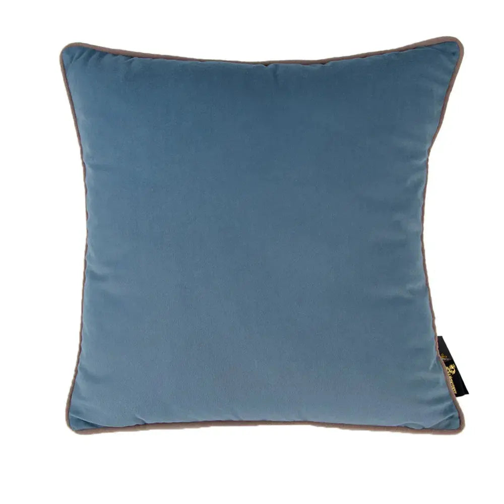 Paul Moneypenny Twofaced Blue And Champagne Cushion  Nicholas John Interiors