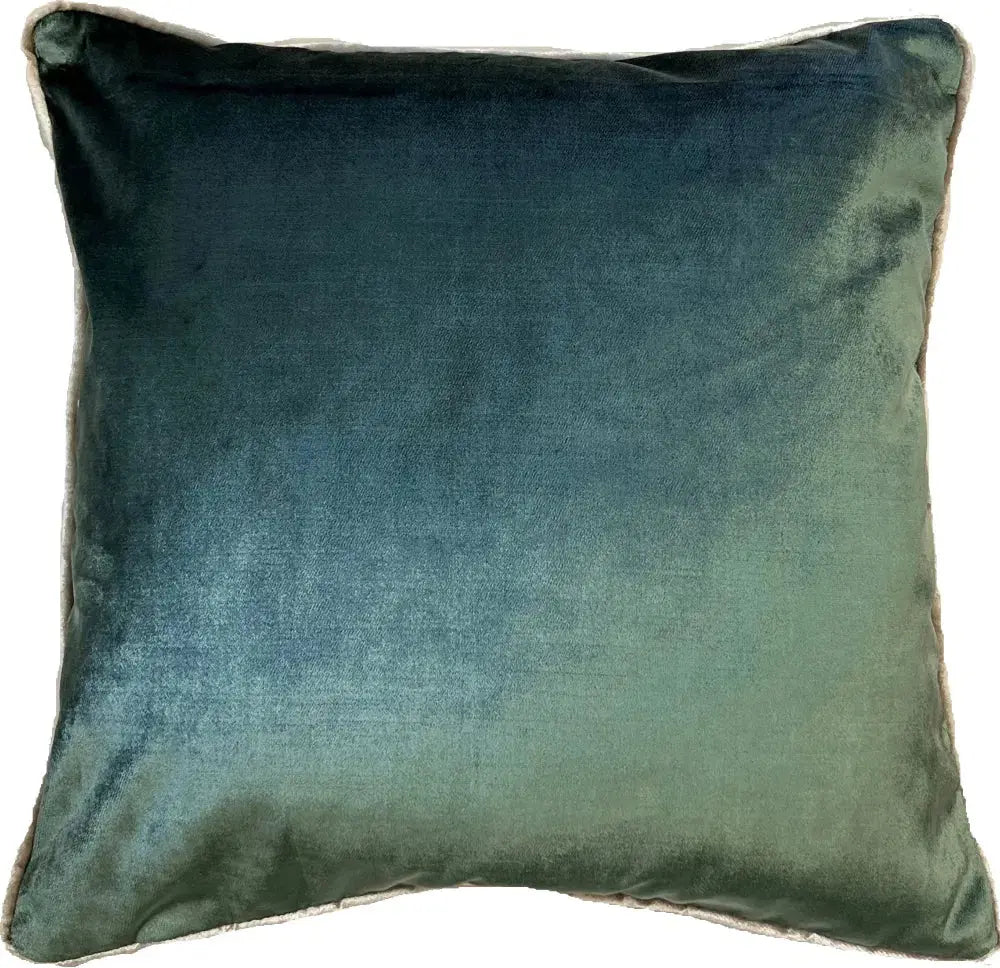 Paul Moneypenny Twofaced Sage And Gold Cushion  Nicholas John Interiors