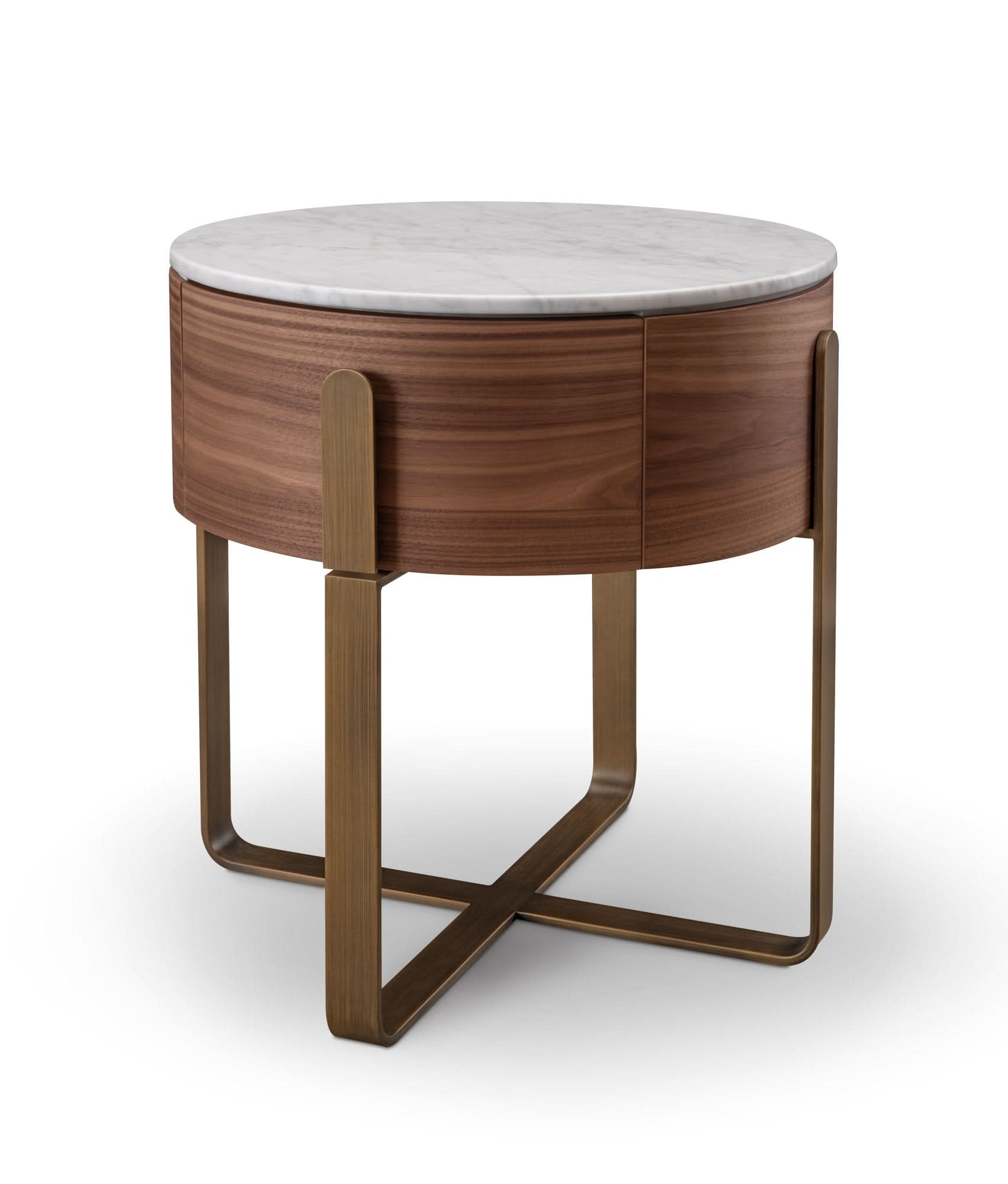 Aurelia Round Bedside Table   Nicholas John Interiors