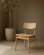 Tommy Franks Mono Solid Oak Dining Chair   Nicholas John Interiors