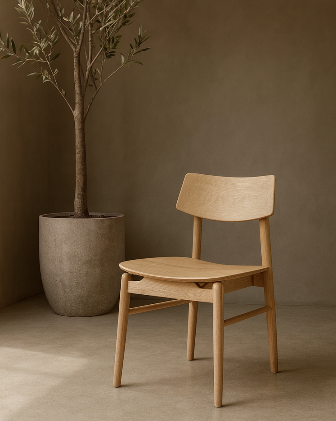 Tommy Franks Mono Solid Oak Dining Chair   Nicholas John Interiors