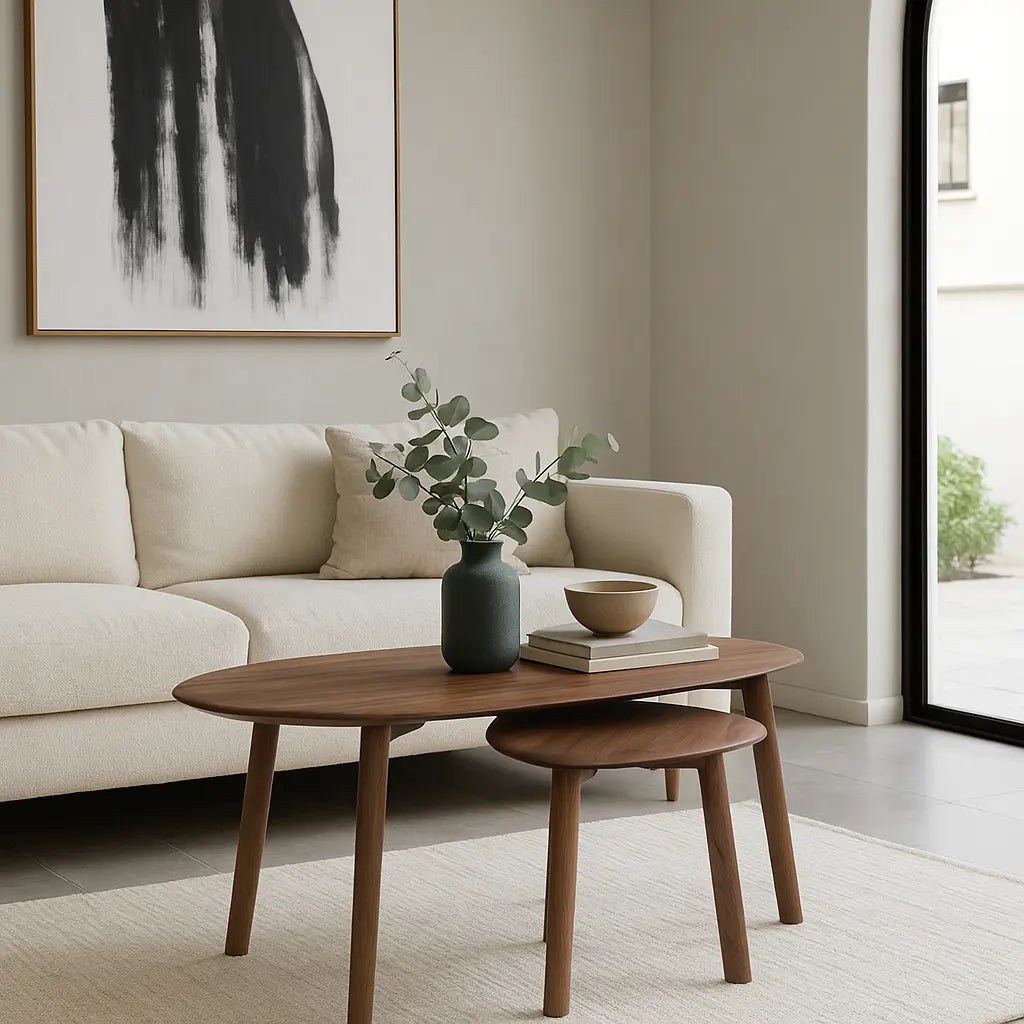 Madaro Coffee Table Nest Walnut  Nicholas John Interiors
