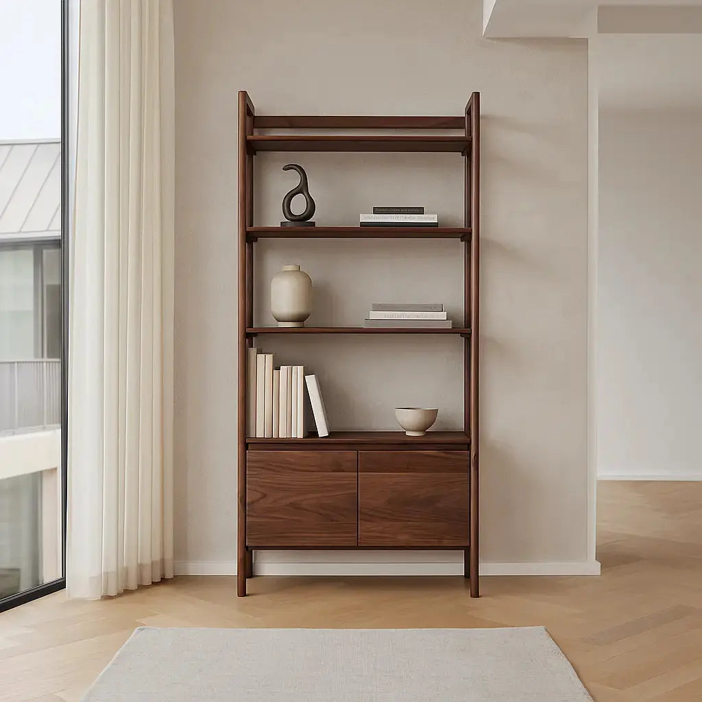 Madaro Open Display Walnut   Nicholas John Interiors
