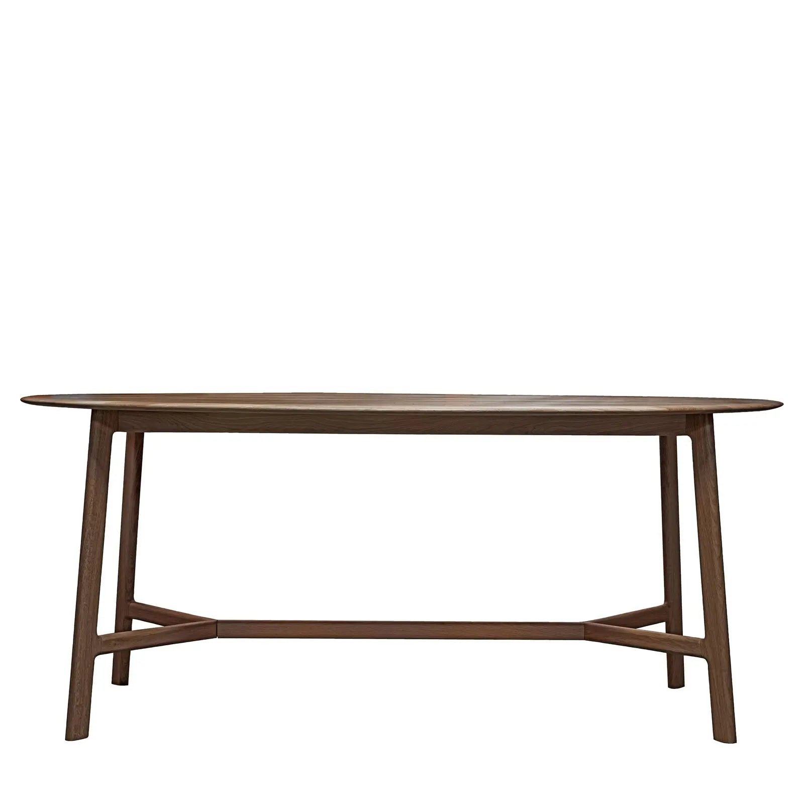 Madaro Oval Dining Table Walnut  Nicholas John Interiors